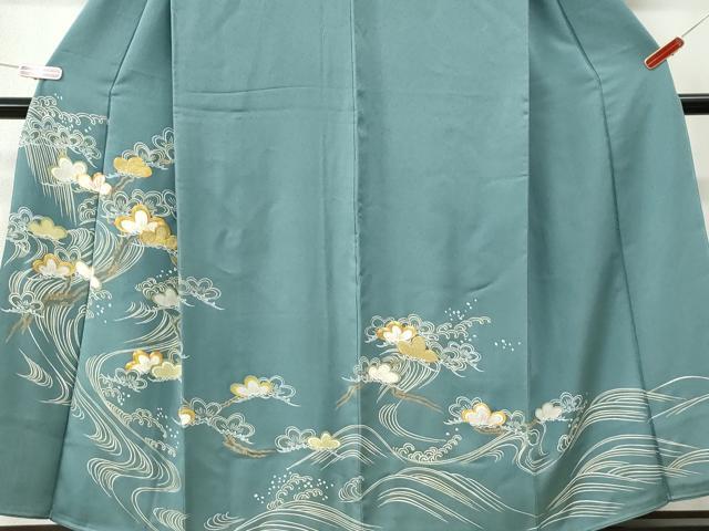 平和屋着物●創業460年・千總　色留袖　駒刺繍　竹屋町刺繍　浜松文　金彩　大丸扱い　正絹　逸品　CABI3106yc