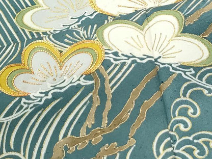 平和屋着物●創業460年・千總　色留袖　駒刺繍　竹屋町刺繍　浜松文　金彩　大丸扱い　正絹　逸品　CABI3106yc