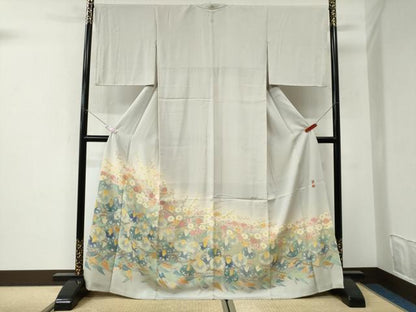 平和屋着物●本加賀友禅作家　百貫華峰　色留袖　枝花文　暈し染め　正絹　逸品　CABI3107yc