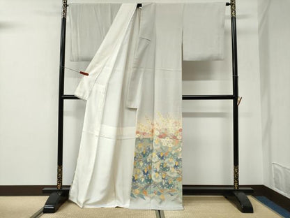 平和屋着物●本加賀友禅作家　百貫華峰　色留袖　枝花文　暈し染め　正絹　逸品　CABI3107yc