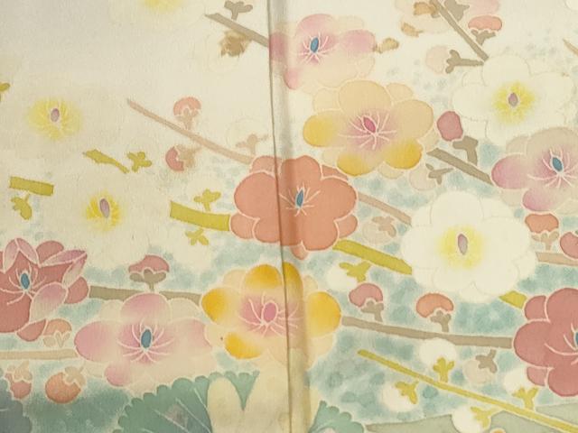 平和屋着物●本加賀友禅作家　百貫華峰　色留袖　枝花文　暈し染め　正絹　逸品　CABI3107yc