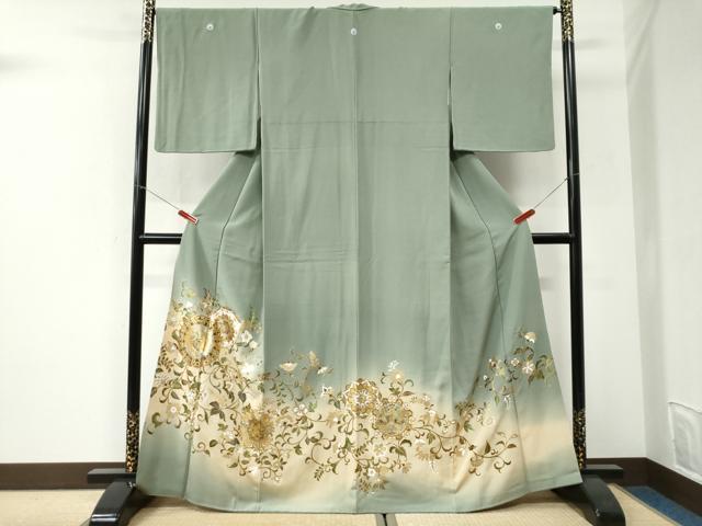 平和屋着物●豪華色留袖　鳳凰更紗花文花唐草文　暈し染め　金彩　正絹　逸品　CABI3115yc