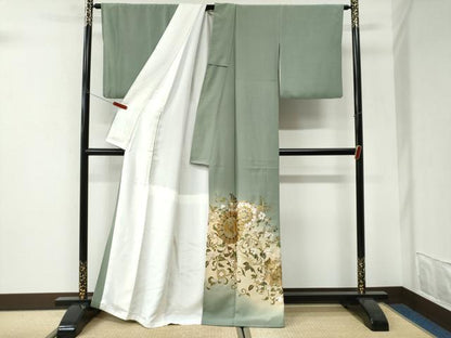 平和屋着物●豪華色留袖　鳳凰更紗花文花唐草文　暈し染め　金彩　正絹　逸品　CABI3115yc