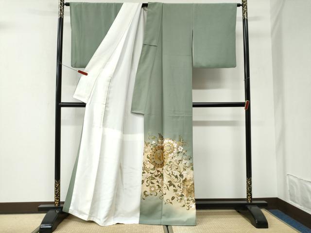 平和屋着物●豪華色留袖　鳳凰更紗花文花唐草文　暈し染め　金彩　正絹　逸品　CABI3115yc