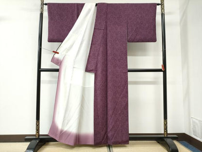 平和屋着物●重要無形文化財　人間国宝　中村勇二郎　江戸小紋　草花文　正絹　逸品　CABI3117yc
