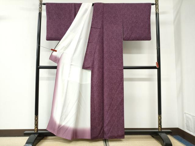 平和屋着物●重要無形文化財　人間国宝　中村勇二郎　江戸小紋　草花文　正絹　逸品　CABI3117yc