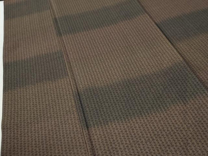 平和屋着物●上質なお召　変わり市松吉祥文　正絹　逸品　CABI3118yc