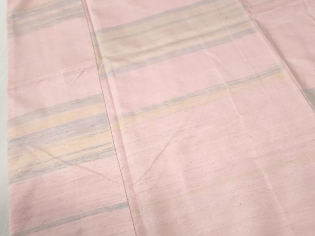 平和屋着物●紅花紬　米沢　霞文　さが美扱い　正絹　逸品　CABI3120yc