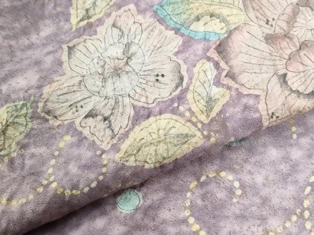 平和屋着物●訪問着　辻が花　絞り　暈し染め　正絹　逸品　CABI3122yc