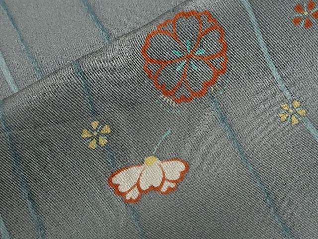 平和屋着物●上質な小紋　舞花文　正絹　逸品　CABI3131yc