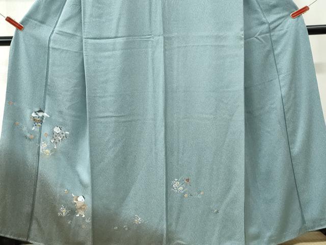 平和屋着物●訪問着　童子遊び　暈し染め　金彩　正絹　逸品　CABI3134yc
