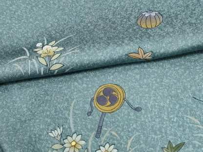 平和屋着物●訪問着　童子遊び　暈し染め　金彩　正絹　逸品　CABI3134yc