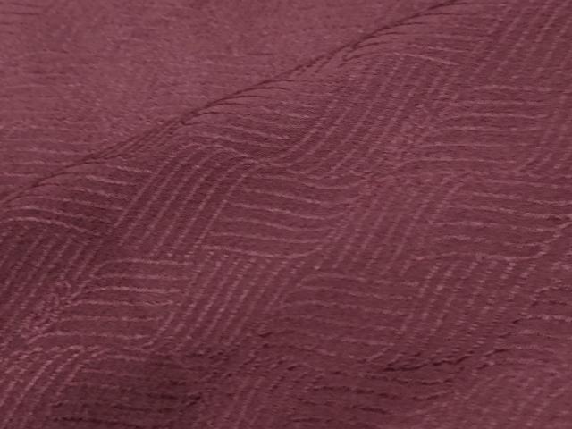 平和屋着物●上質な色無地　立波地紙　葡萄色　正絹　逸品　未使用　CABI3136yc