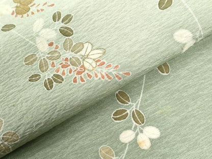 平和屋着物●訪問着　枝花文　暈し染め　金彩　正絹　逸品　CABI3141yc