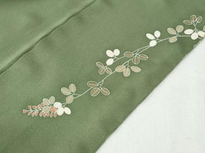平和屋着物●訪問着　枝花文　暈し染め　金彩　正絹　逸品　CABI3141yc