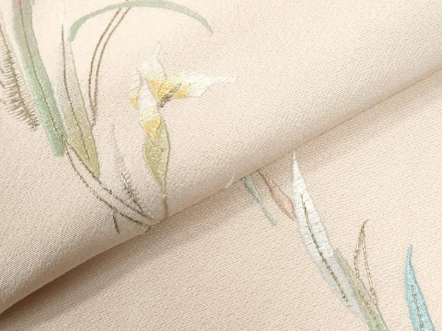 平和屋着物●訪問着　総刺繍　草花文　金彩　正絹　逸品　CABI3144yc