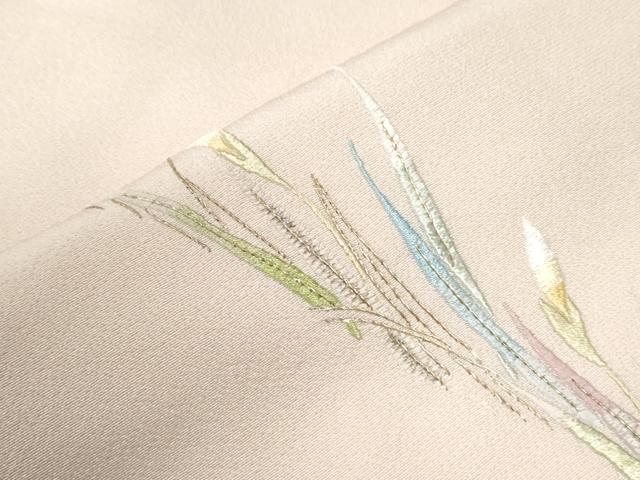 平和屋着物●訪問着　総刺繍　草花文　金彩　正絹　逸品　CABI3144yc