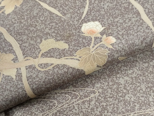 平和屋着物●訪問着　本場染大島紬　枝花文　正絹　逸品　CABI3149yc
