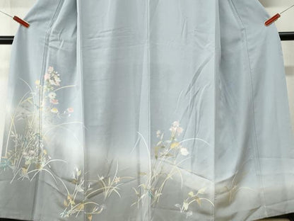 平和屋着物●訪問着　友禅　草花文　暈し染め　正絹　逸品　CABI3150yc