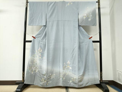 平和屋着物●訪問着　友禅　草花文　暈し染め　正絹　逸品　CABI3150yc