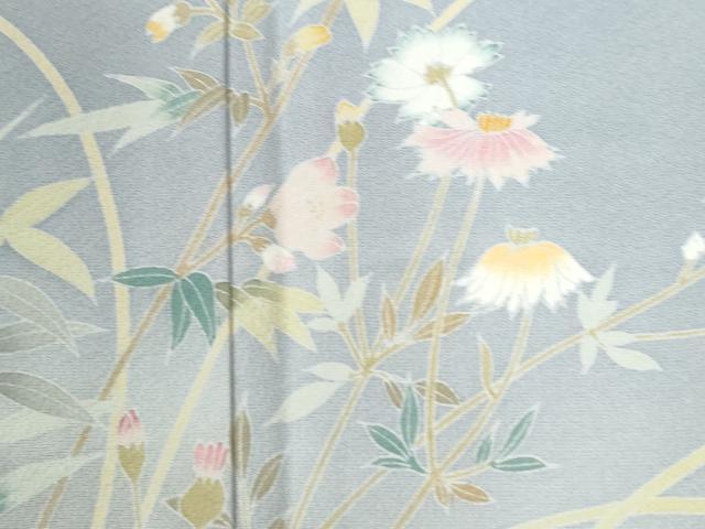 平和屋着物●訪問着　友禅　草花文　暈し染め　正絹　逸品　CABI3150yc