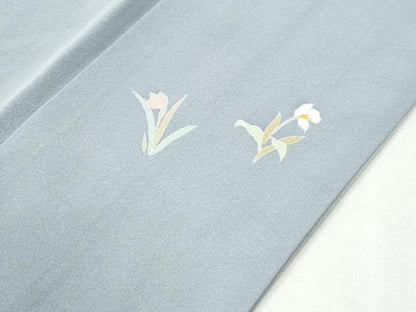 平和屋着物●訪問着　友禅　草花文　暈し染め　正絹　逸品　CABI3150yc
