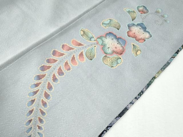 平和屋着物●訪問着　辻が花　絞り　黒地　金彩　正絹　逸品　CABI3156yc