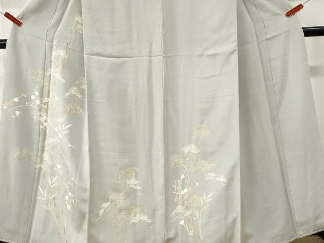 平和屋着物●訪問着　松梅文　金彩　正絹　逸品　CABI3157yc