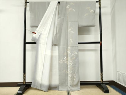 平和屋着物●訪問着　松梅文　金彩　正絹　逸品　CABI3157yc
