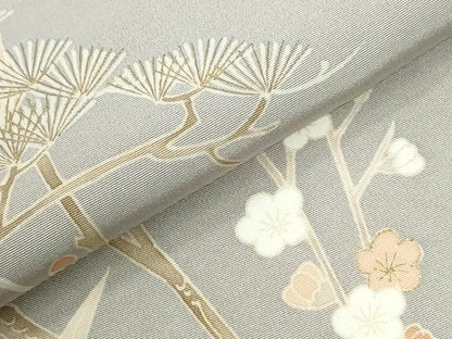 平和屋着物●訪問着　松梅文　金彩　正絹　逸品　CABI3157yc