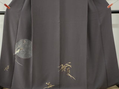 平和屋着物●訪問着　十五夜　月兎　ラメ糸　金彩　正絹　逸品　CABI3164yc