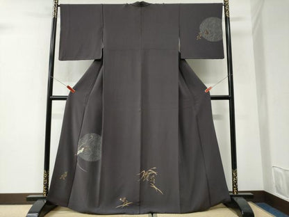 平和屋着物●訪問着　十五夜　月兎　ラメ糸　金彩　正絹　逸品　CABI3164yc
