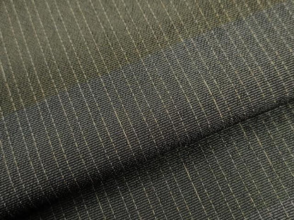 平和屋着物●上質なお召　横段文　ロング丈　正絹　逸品　CABI3169yc