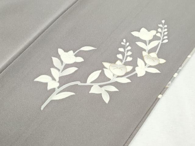 平和屋着物●豪華色留袖　駒刺繍　几帳扇面吉祥花唐草文　金彩　正絹　逸品　CABI3172yc