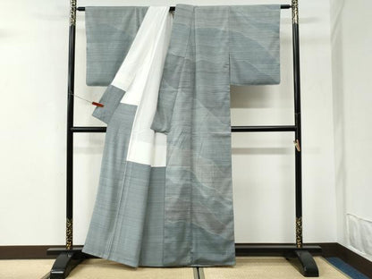 平和屋着物●本塩沢　訪問着　霞文　正絹　逸品　未使用　CABI3174yc