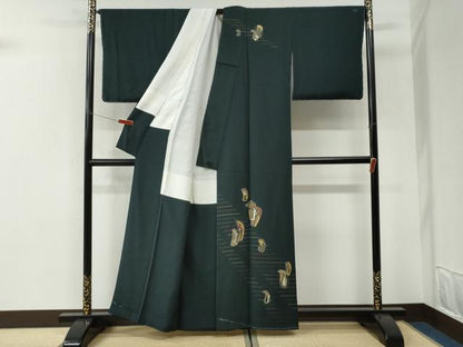 平和屋着物●訪問着　刺繍　吉祥花文　金銀糸　正絹　逸品　未使用　CABI3179yc