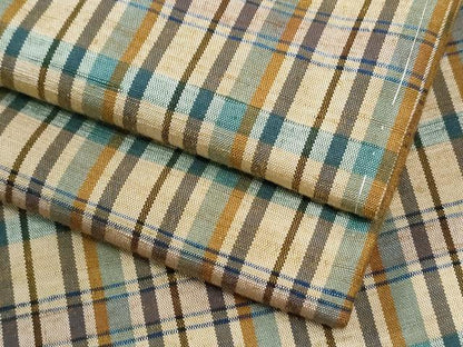 平和屋着物●上質な紬　格子　正絹　逸品　未使用　CABI3186yc