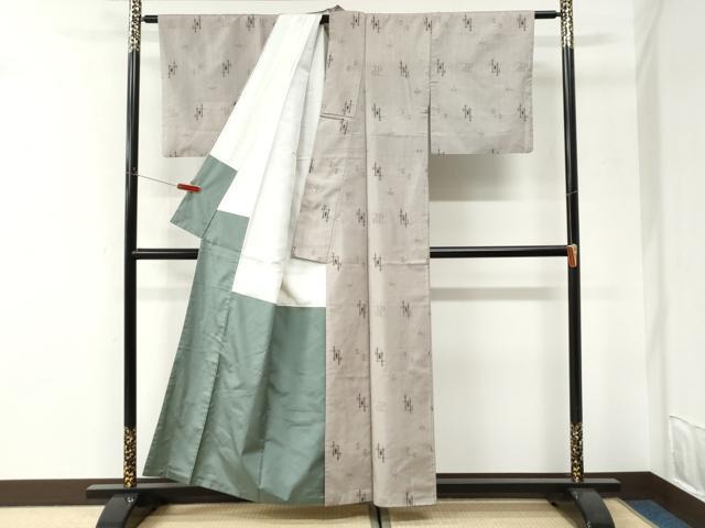平和屋着物●上質な紬　琉球絣文様　正絹　逸品　CABI3187yc
