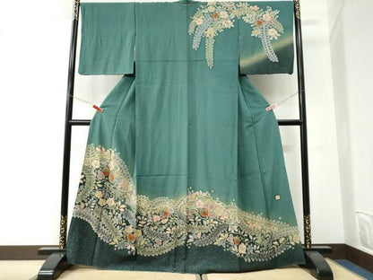 平和屋着物●訪問着　作家物　辻が花　絞り　暈し染め　正絹　逸品　CABI3189yc