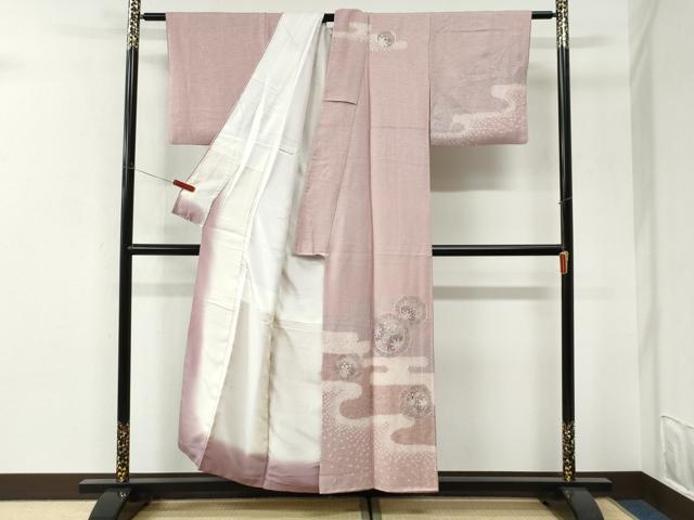 平和屋着物▼中国三大刺繍　スワトウ刺繍　総刺繍　訪問着　絞り　エ霞花唐草文　金銀彩　正絹　逸品　CABI3191yc