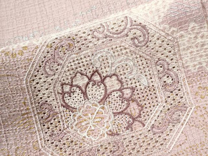 平和屋着物▼中国三大刺繍　スワトウ刺繍　総刺繍　訪問着　絞り　エ霞花唐草文　金銀彩　正絹　逸品　CABI3191yc