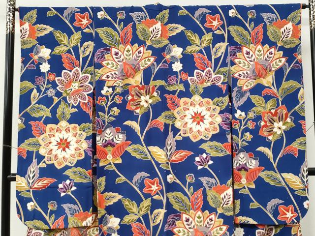 平和屋着物●豪華振袖 駒刺繍 更紗草花文 金彩 正絹 逸品 CABI3196yc