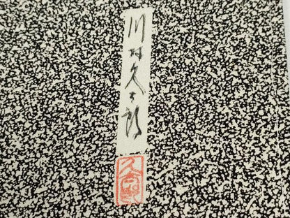 平和屋着物●二代目 川村久太郎　訪問着　枝木文　たたき染め　黒地　正絹　逸品　未使用　CABI3199yc