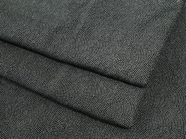 平和屋着物●江戸小紋　鮫小紋柄　黒地　正絹　逸品　CABI3200yc