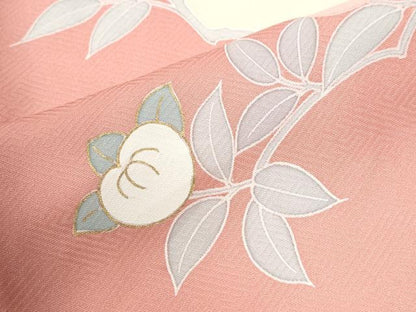 平和屋着物●訪問着　刺繍　枝橘草花丸文　金彩　正絹　逸品　CABI3211yc