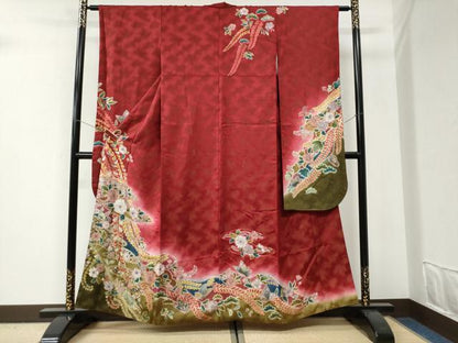 平和屋着物●豪華振袖　辻が花　暈し染め　金通し地　正絹　逸品　CABI3216yc
