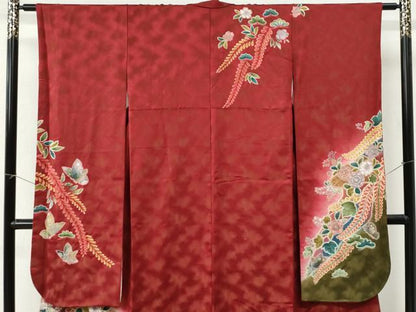 平和屋着物●豪華振袖　辻が花　暈し染め　金通し地　正絹　逸品　CABI3216yc
