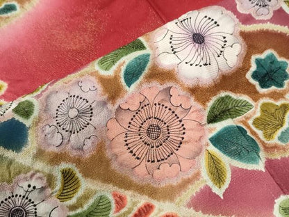 平和屋着物●豪華振袖　辻が花　暈し染め　金通し地　正絹　逸品　CABI3216yc