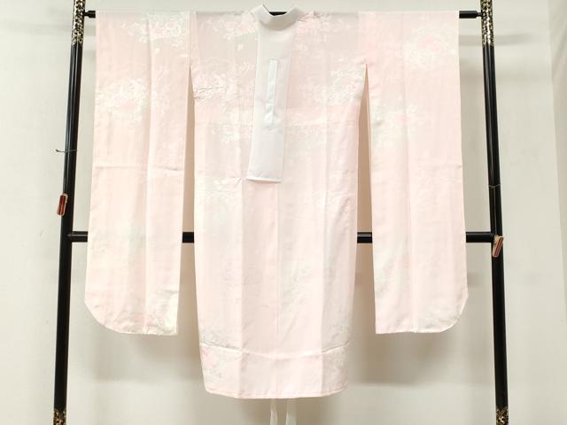 平和屋着物●振袖用長襦袢　無双仕立て　雲取り花車地紋　暈し染め　正絹　逸品　未使用　CABI3219yc