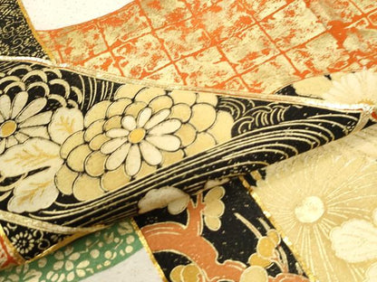 平和屋着物●豪華振袖　駒刺繍　竹並び鳳凰花唐草文　金彩　正絹　逸品　CABI3226yc